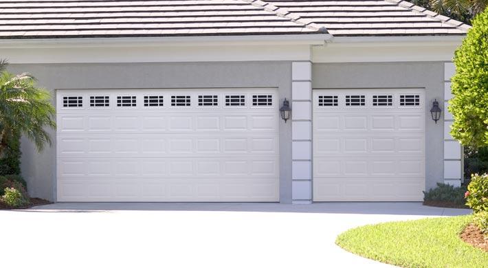 Eurex Hurricane Garage Doors on grey house