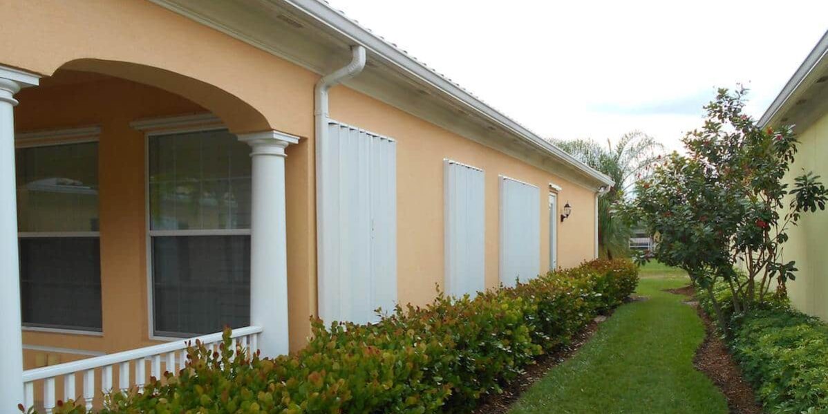 accordion shutters on a house southwest florida