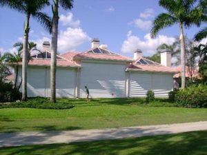 hurricane shutters on home