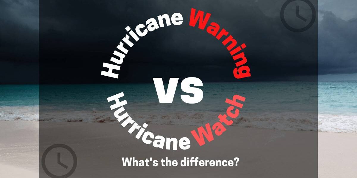 Hurricane-Warning-Watch hurricane over beach
