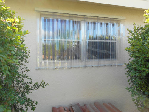 Image of clear, polycarbonate storm panels