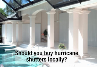 hurricane shutters on home in florida