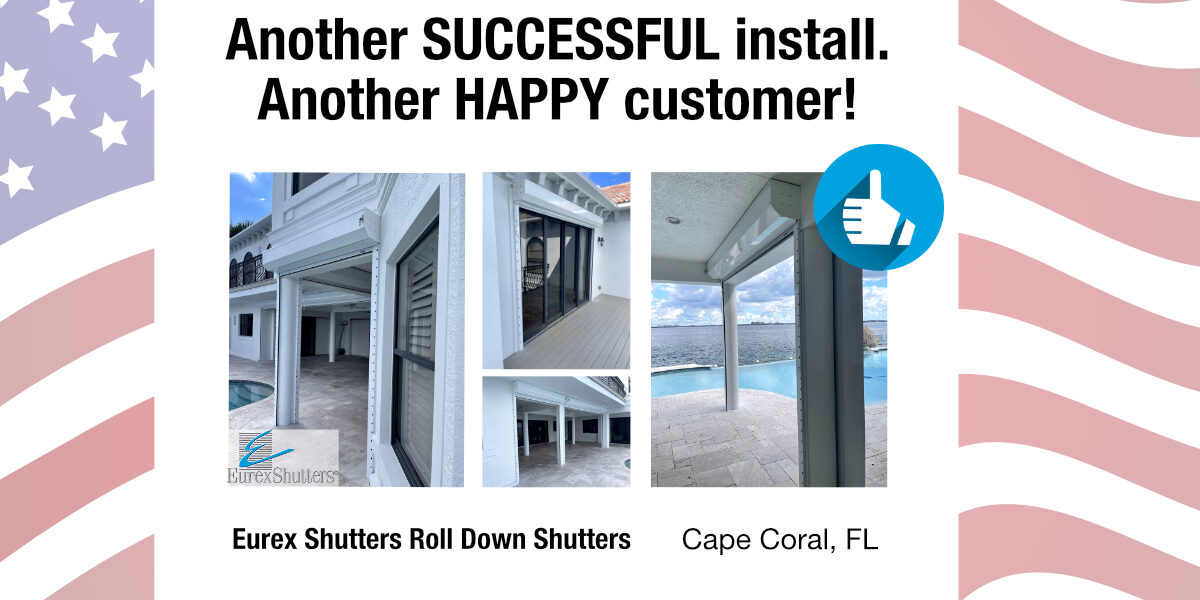 roll down shutter install project cape coral fl