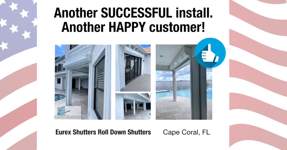 roll down shutter install project cape coral fl