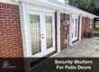 accordion security shutters on patio doors brick house