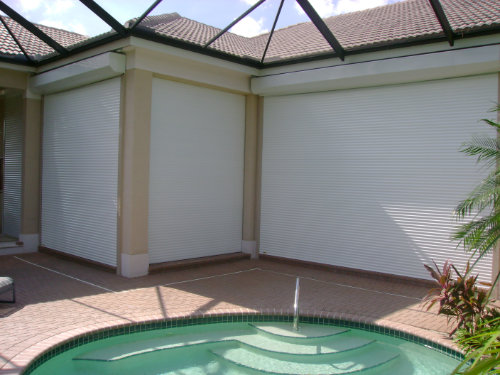 roll down security shutters on patio