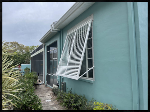 Caribbean shutters on home in englewood fl