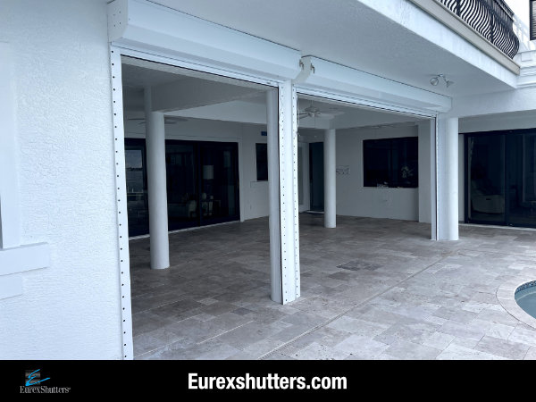 functional roll down shutters on a home in cape coral fl