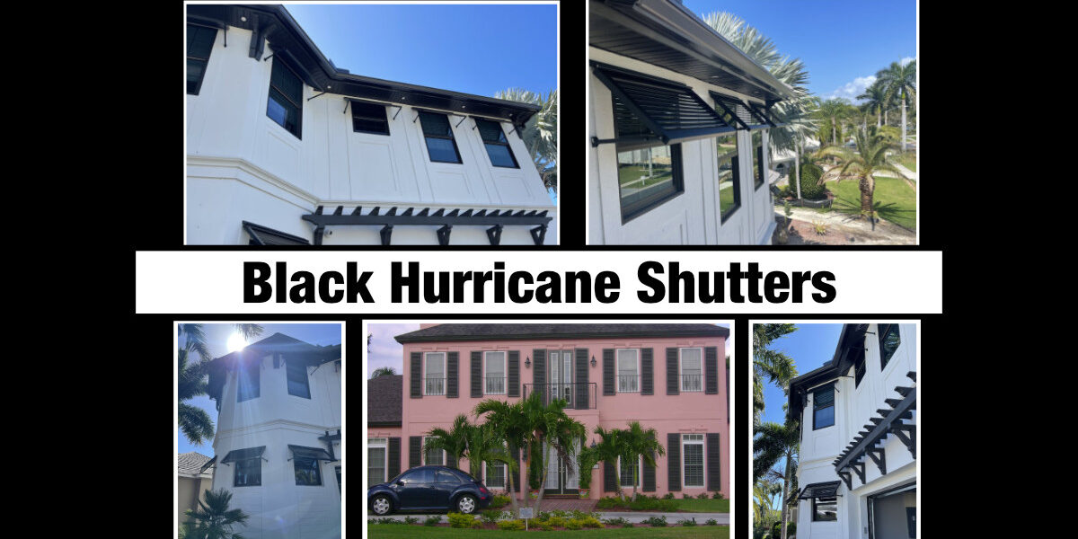 black-hurricane-shutters black hurricane shutters on fl homes