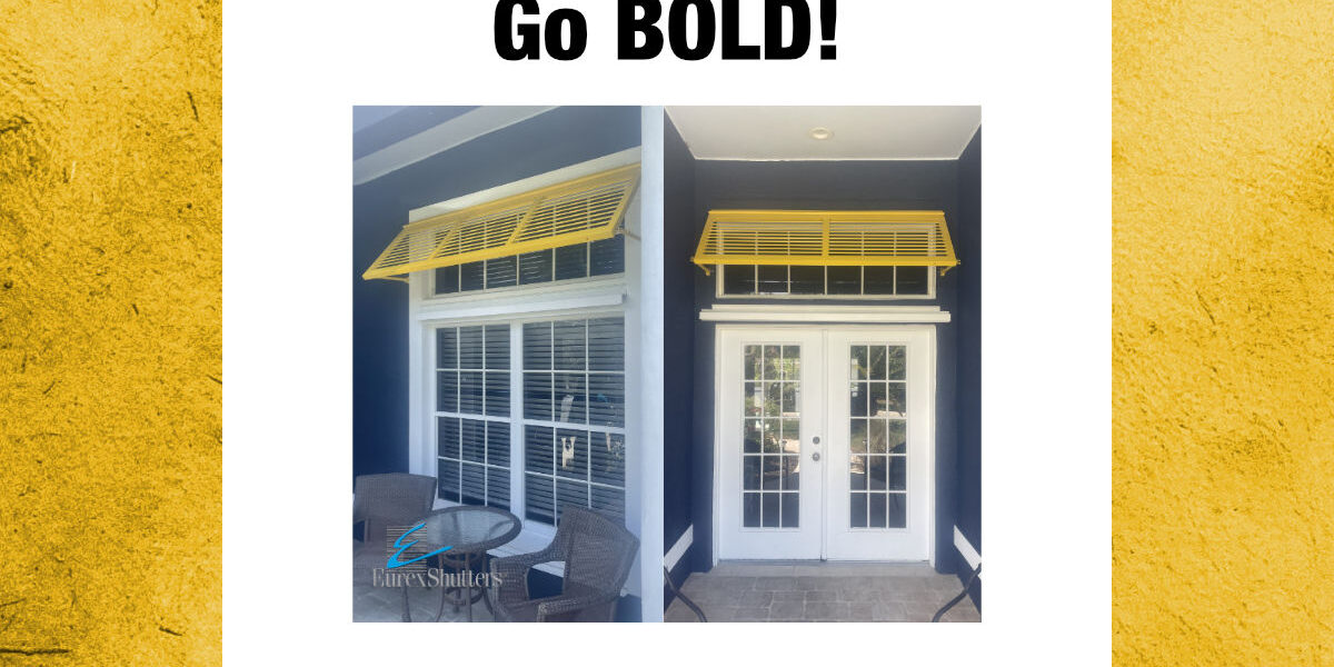 deco bahama shutters on house in fort myers fl