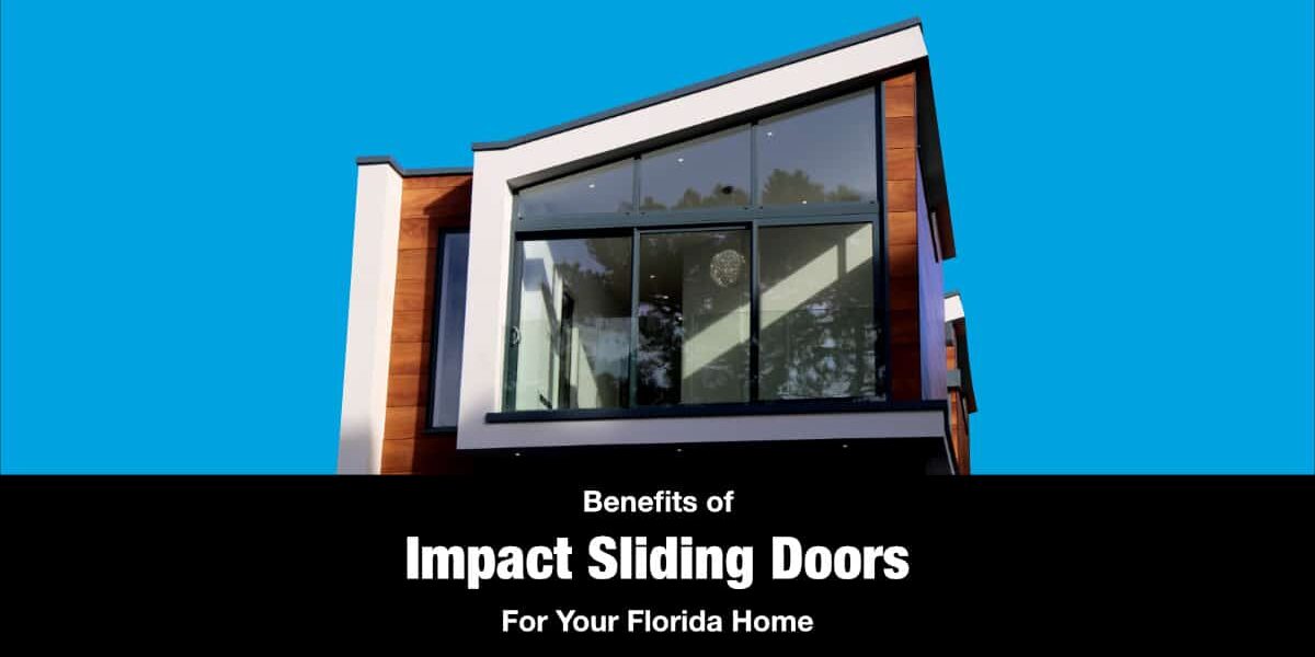 impact-sliding-doors-1 Black impact sliding doors shown on front of a white, modern home.