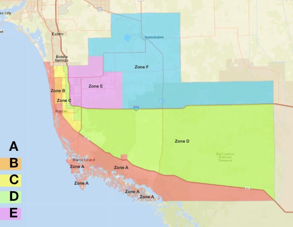 Collier County FL evacuation zone