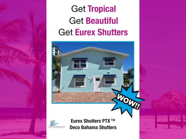Deco Bahama Shutters Installation on Fort Myers Beach FL