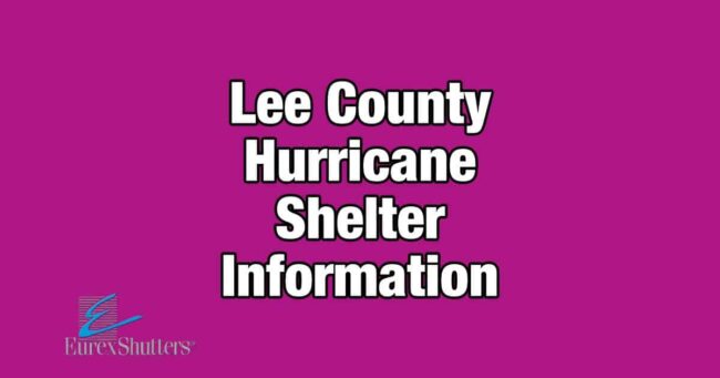 Lee County Hurricane Shelter Information