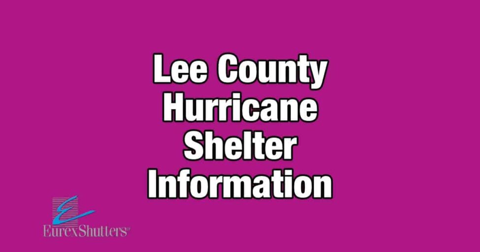 Lee County Hurricane Shelter Information