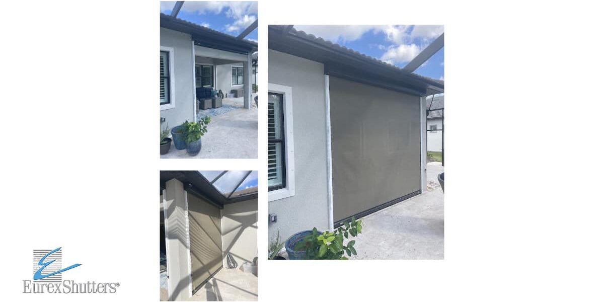 Hurricane screens installed on a home in the Plantation neighborhood of Fort Myers FL