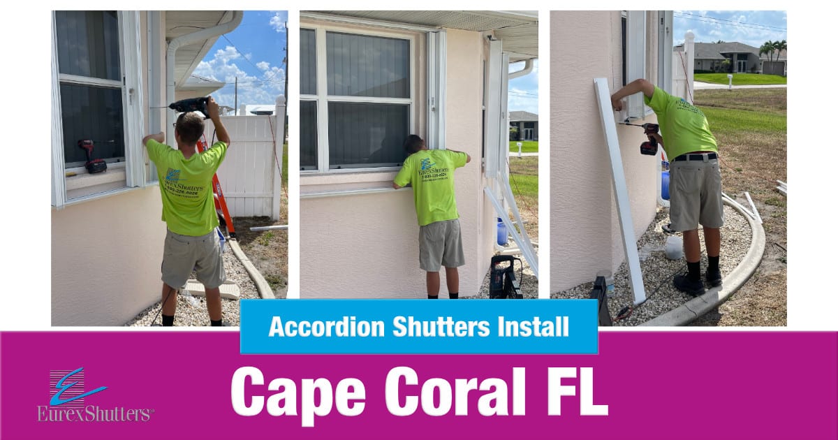 Accordion Hurricane Shutters Installation Cape Coral FL