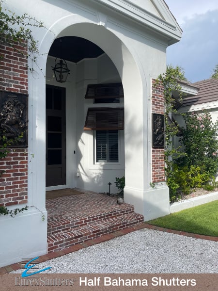 Decorative bahama shutters installed in Sanibel FL