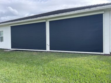 Black hurricane screens