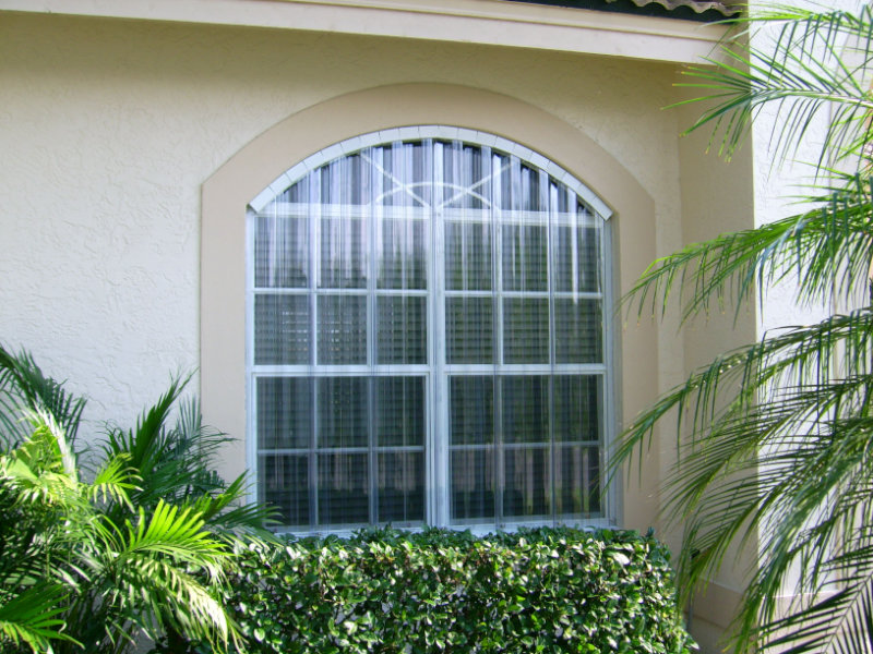 Lexan hurricane panels on a window