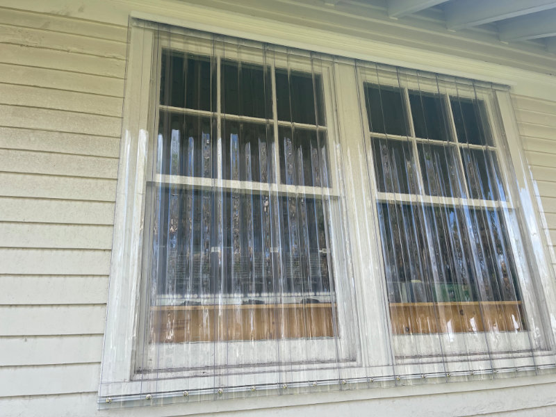 Lexan panels over the windows of a home in Fort Myers