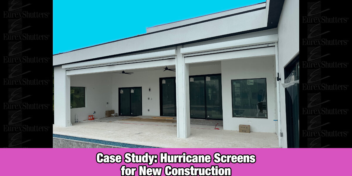hurricane screens on a new construction home's pool area in Fort Myers FL