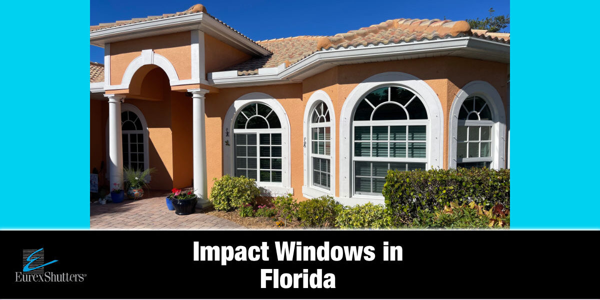 White impact windows with frames