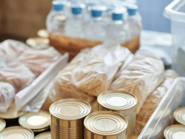 non-perishable food and water are essential parts of a hurricane emergency kit