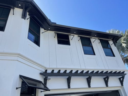 Impact windows and half Bahama shutters in Cape Coral