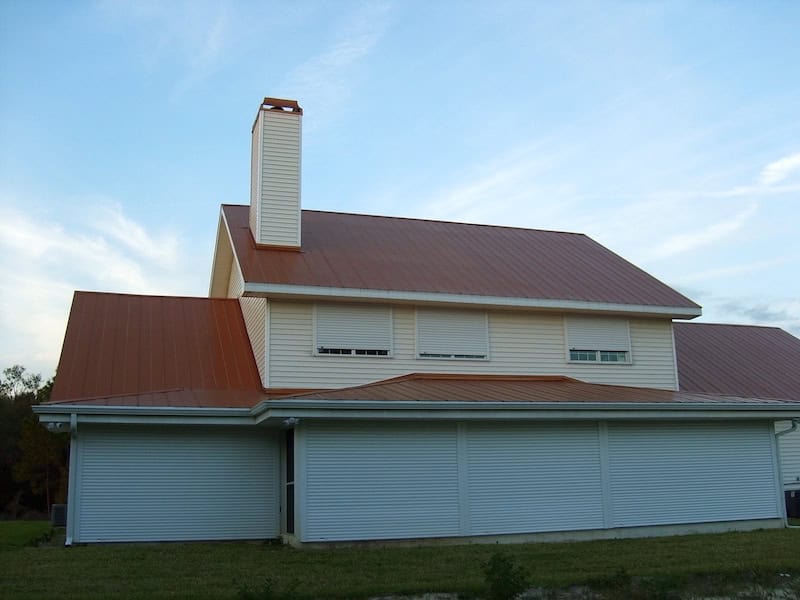 Low profile shutters installed on a home in Lehigh Acres