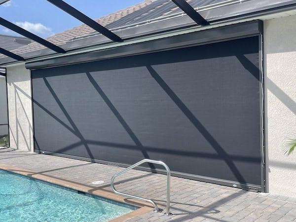 Black Eurex Shutters PTX™ aramid hurricane screens