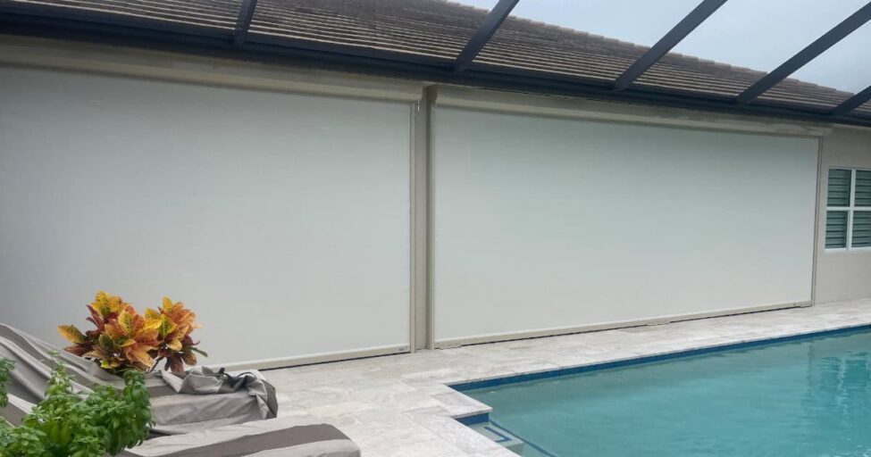 PTX aramid roll down hurricane screens