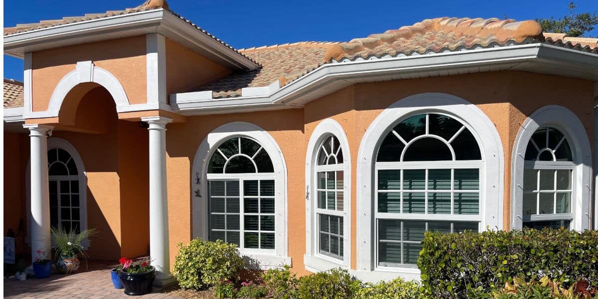 hurricane-proof-windows Hurricane proof windows on a home in Southwest Florida