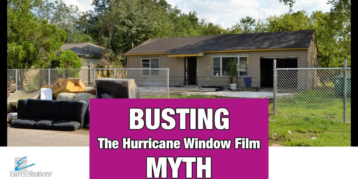 Busting the hurricane window film myth, picture of a home with hurricane damage