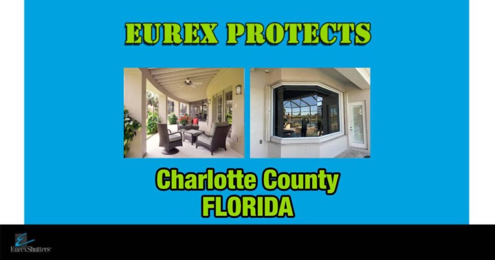 Impact windows Charlotte County Florida with the tagline "Eurex Protects"
