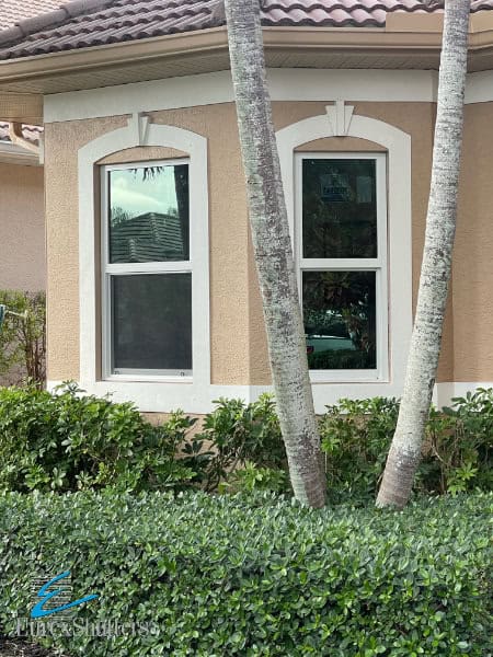 Home with shatterproof or unbreakable, laminated glass windows