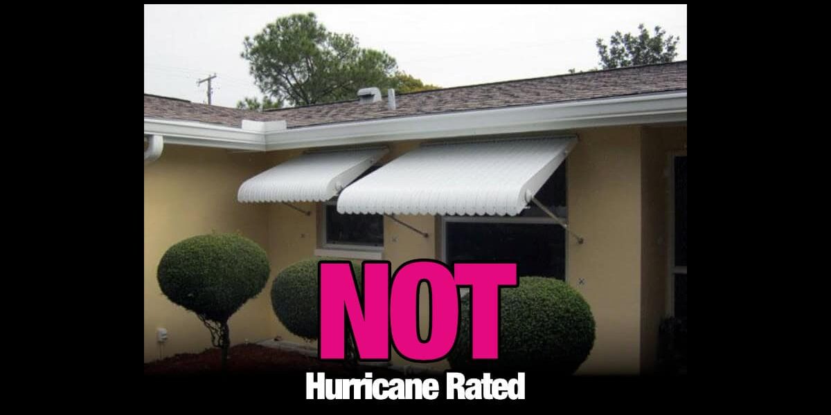 Clamshell shutters are not hurricane-rated.